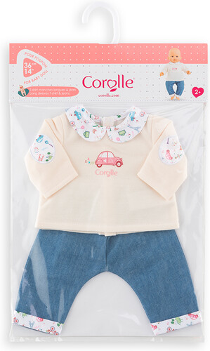 Corolle Corolle vêtement (36cm) - Week-end à Paris - t-shirt manches longue et jeans 4062013141695