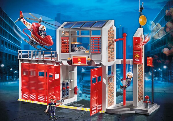 Playmobil Playmobil 9462 Caserne de pompiers avec hélicoptère 4008789094629