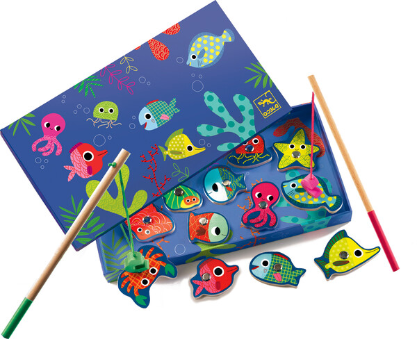 Djeco Jeu de pêche magnétique coloré (aimanté) (fr/en) 3070900016538