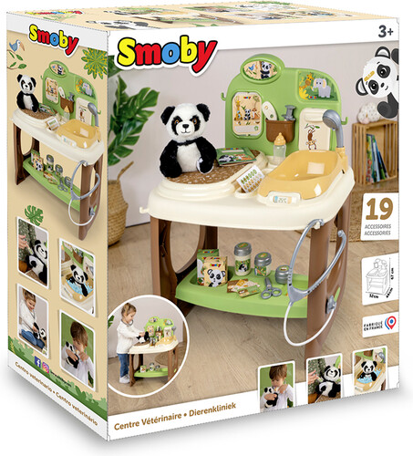 Smoby Centre de vétérinaire Panda et 19 accessoires 3032163404064