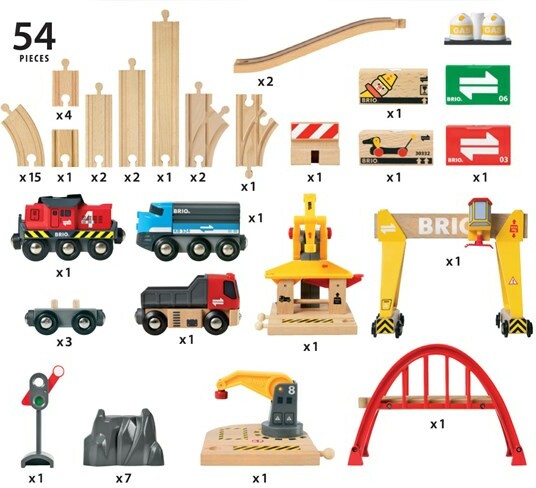 Brio Train Brio Train en bois Circuit grues et chargements 33097 7312350330977