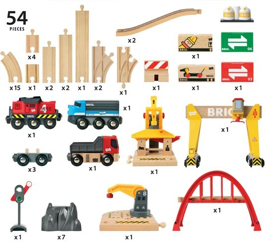 BRIO Brio Train en bois Circuit grues et chargements 33097 7312350330977