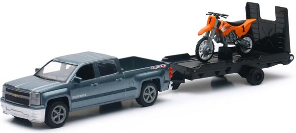 New-Ray Toys Pick-up Chevrolet avec motocross 1:43 093577195354