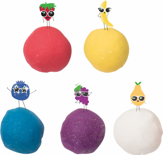 Tutti Frutti Pâte à modeler scintillant ensemble lettres et nombres boîte large (fr/en) 061404150838