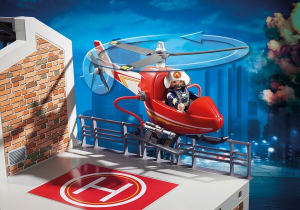 Playmobil Playmobil 9462 Caserne de pompiers avec hélicoptère 4008789094629