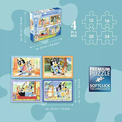 Ravensburger casse-tête Casse-tête 12-16-20-24 progressif Bluey 4005556031115