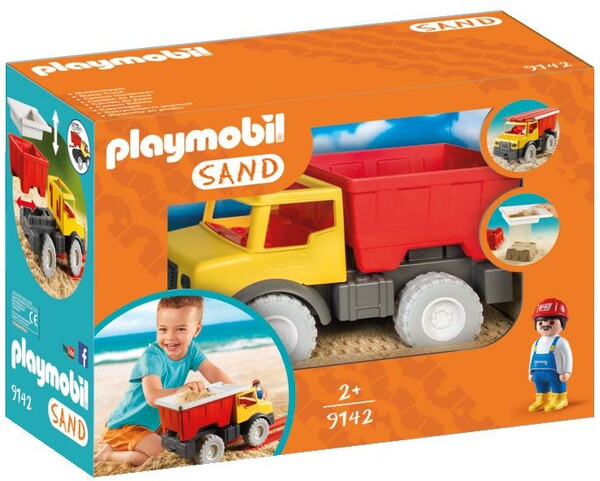 Playmobil Playmobil 9142 Camion tombereau avec seau pour le sable 4008789091420