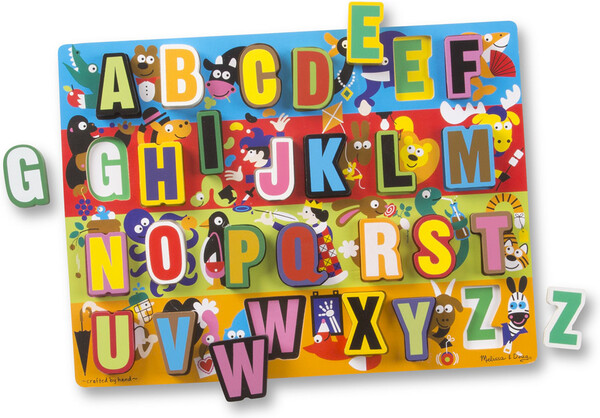 Melissa & Doug Casse-tête grosses pièces alphabet en anglais jumbo en bois (lettres) Melissa & Doug 3833 000772038331