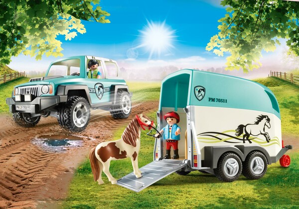 Playmobil Playmobil 70511 Voiture et van pour poney 4008789705112
