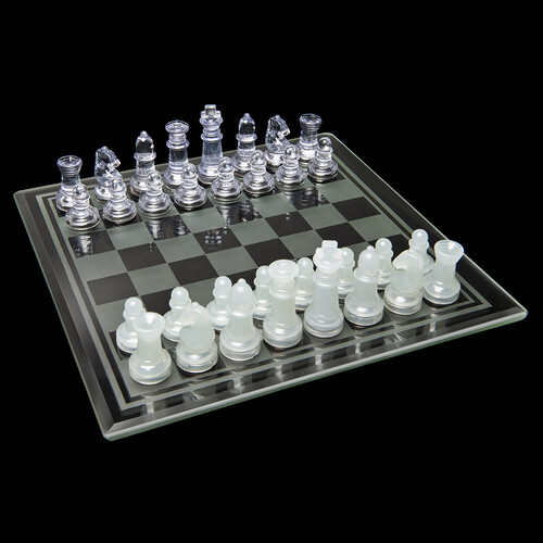 Cardinal Jeu d'échecs 9 po et dames en verre 778988317204