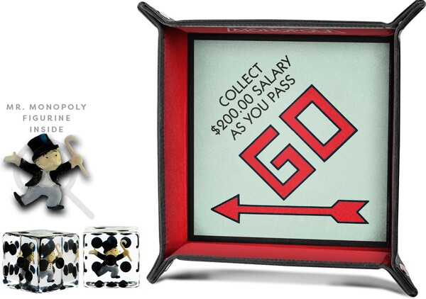 Bicycle Dice tray & dice - Mr Monopoly 687700235286