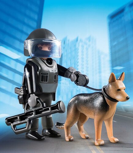 Playmobil Playmobil 5369 Policier et chien, forces spéciales (juil 2016) 4008789053695
