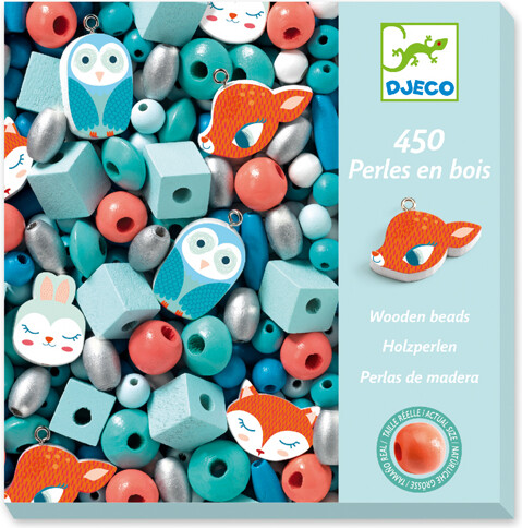 Djeco Perles en bois Petits animaux 3070900098077