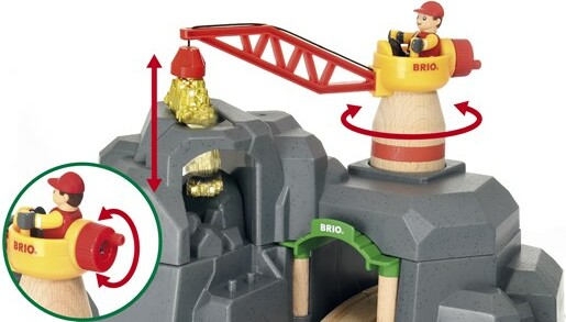 Brio Train Brio Train en bois Plateforme grue et tunnels multifonctions 33889 7312350338898