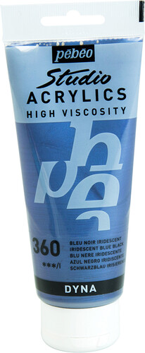 pébéo Acrylique Studio 100ml bleu noir iridescent 360 3167868323607