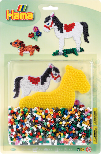 Hama Hama Midi 1100 perles et plaque cheval 4057 028178040574
