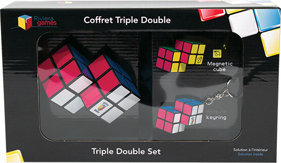 Family Games MultiCube 2x2 double coffret, cube grand format, porte-clés, cube magnétique 086453003300