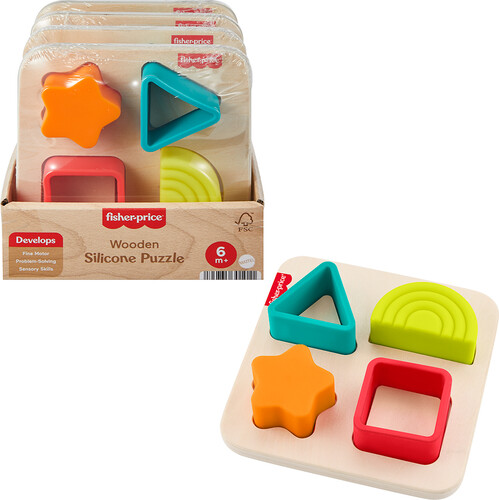 Fisher Price Fisher-Price bois - casse-tête de formes en silicone 194735301911