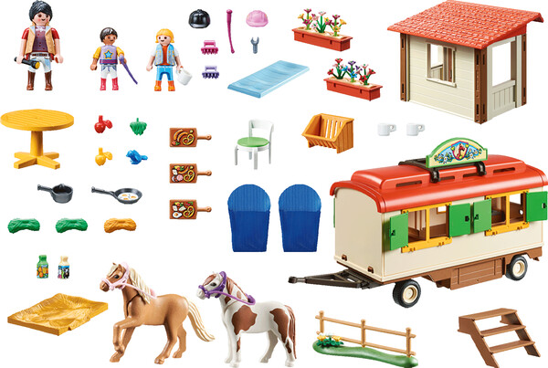 Playmobil Playmobil 70510 Box de poneys et roulotte 4008789705105