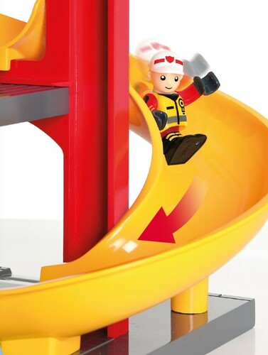 Brio Train Brio Train en bois Caserne de pompiers 33833 7312350338331