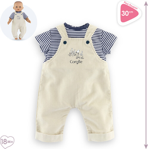 Corolle Corolle vêtement (30cm) - T-shirt et saloppette écru 4062013110950