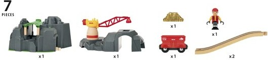 Brio Train Brio Train en bois Plateforme grue et tunnels multifonctions 33889 7312350338898