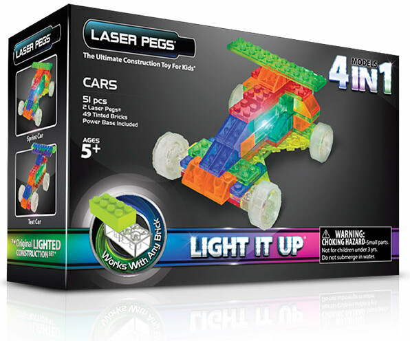 Laser Pegs - briques illuminées Laser Pegs voitures 4 en 1 (briques illuminées) 851835003649