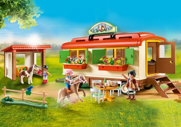 Playmobil Playmobil 70510 Box de poneys et roulotte 4008789705105