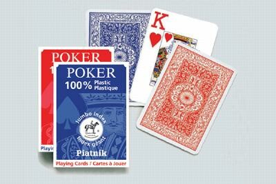 Piatnik Cartes à jouer poker plastique index large 100% (unité) (varié) 9001890136115