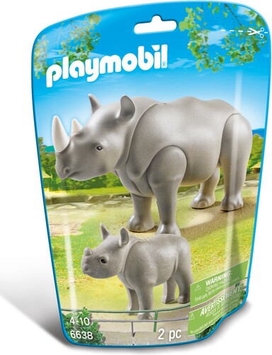 Playmobil Playmobil 6638 Rhinocéros et son petit en sac (juil 2016) 4008789066381
