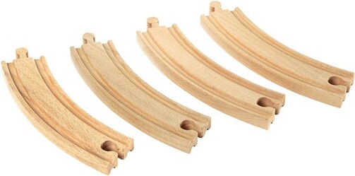 Brio Train Brio Train en bois Grands rails courbes, 4 rails 170mm 33342 7312350333428