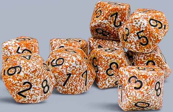 Chessex Dés 10d10 Speckled rust 601982076276