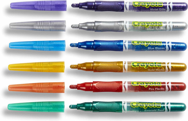 Crayola 6 Glitter Markers 063652816801