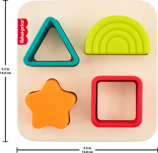 Fisher Price Fisher-Price bois - casse-tête de formes en silicone 194735301911