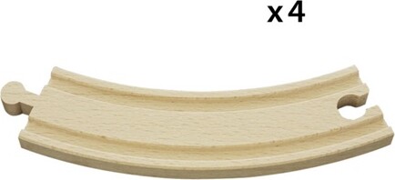 Brio Train Brio Train en bois Grands rails courbes, 4 rails 170mm 33342 7312350333428