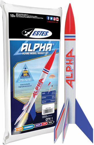 Estes Alpha bagged rocket kit-skill 1 047776012257