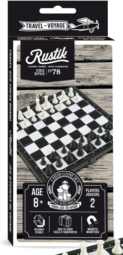 Rustik Jeu d'échecs mini magnétique pliant de voyage (fr/en) 061404022005