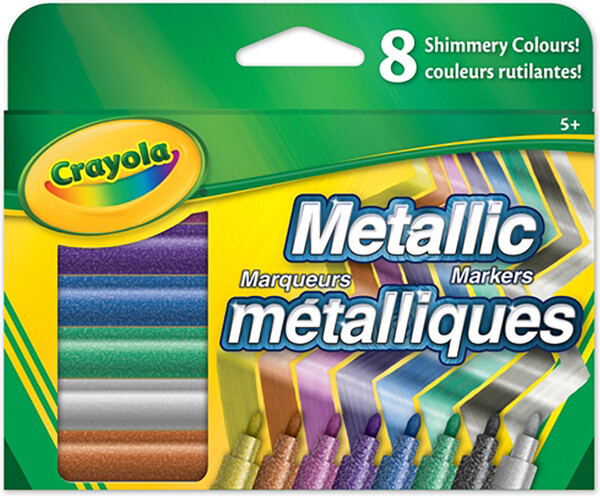 Crayola 8 Metallic Markers, Fine Line 063652816702