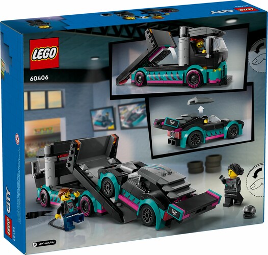 LEGO LEGO 60406 La voiture de course et le camion de transport de voitures 673419386944