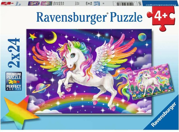 Ravensburger Casse-tête 24x2 Licorne et Pégase 4005556056774