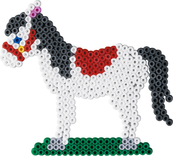 Hama Hama Midi 1100 perles et plaque cheval 4057 028178040574