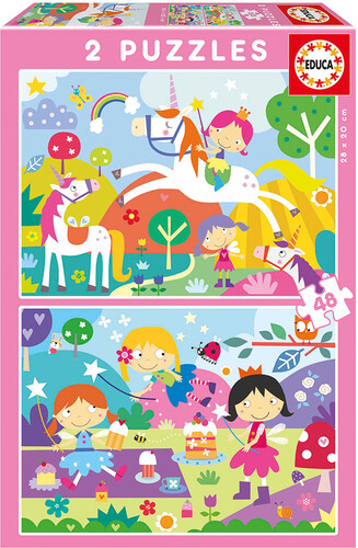 Educa Borras Casse-tête 48x2 - licornes et sirènes 8412668199934