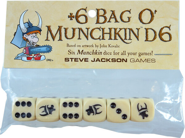 Steve Jackson Games Munchkin (fr/en) ext +6 bag o' Munchkin d6, 6 dice 837654320501