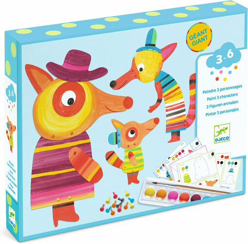 Djeco Peinture pour les petits / La famille renard 3070900098978