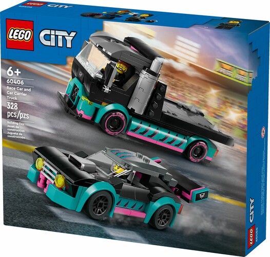 LEGO LEGO 60406 La voiture de course et le camion de transport de voitures 673419386944