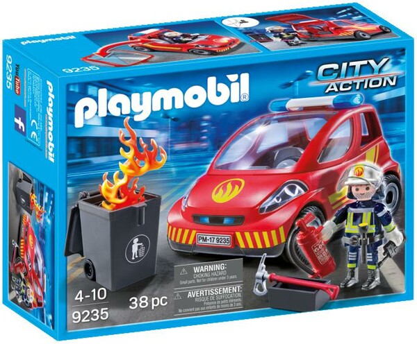 Playmobil Playmobil 9235 Pompier avec véhicule d'intervention 4008789092359