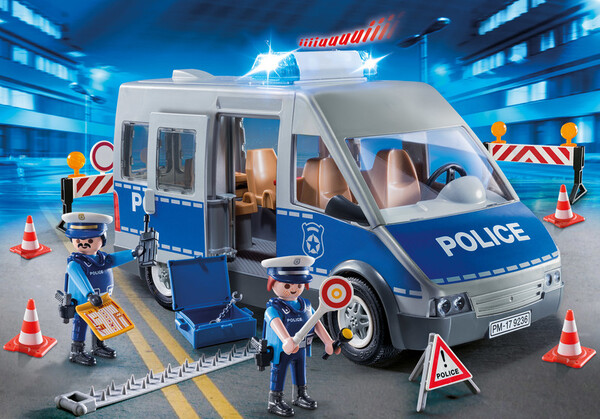 Playmobil Playmobil 9236 Fourgon de policiers avec matériel de barrage 4008789092366