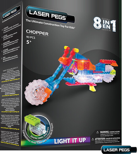 Laser Pegs - briques illuminées Laser Pegs motocyclette 8 en 1 (briques illuminées) 810690021519