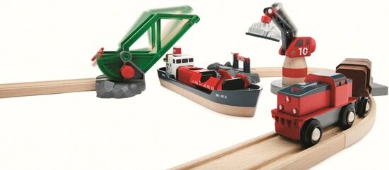 BRIO Brio Train en bois Circuit d'activités portuaires 33061 7312350330618