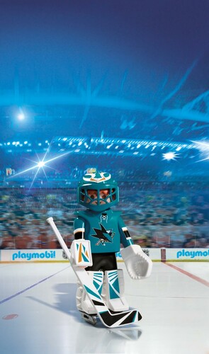 Playmobil Playmobil 9197 LNH Gardien de but de hockey Sharks de San Jose (NHL) 4008789091970